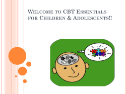 CBT Fundamentals Applying Principles of Cognitive Behavioural