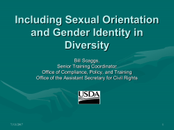 Including Sexual Orientation and Gender Identity in Diversity