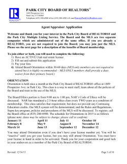 Agent Board Fees - Park City Board of REALTORS