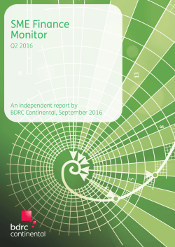 SME Finance Monitor Q2 2016
