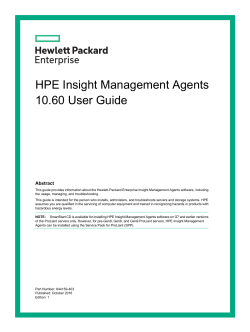 HPE Insight Management Agents 10.60 User Guide