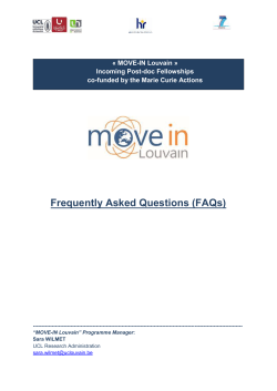 MOVE-IN Louvain &raquo; Incoming Post-doc Fellowships co