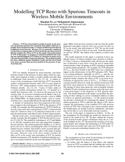 Modelling TCP Reno with spurious timeouts in wireless mobile