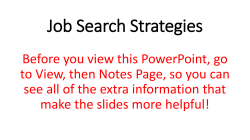 Job Search Strategies - Fulton Schools of Engineering Career Center
