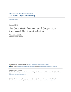 Are Countries in Environmental Cooperation Concerned About