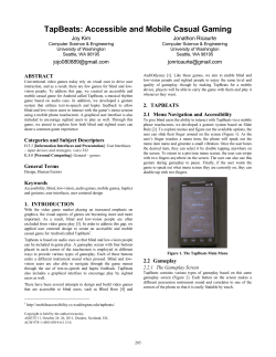 TapBeats: accessible and mobile casual gaming