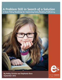 A Problem Still in Search of a Solution: A State Policy Roadmap for