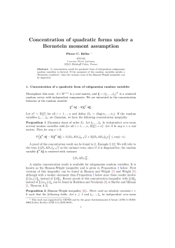 Concentration of quadratic forms under a Bernstein moment