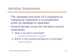 Iterative Statements