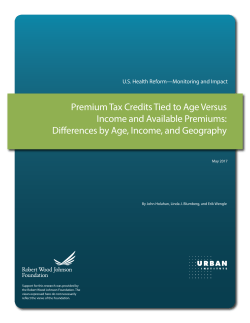 Premium Tax Credits Tied to Age Versus Income