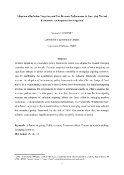 Adoption of Inflation Targeting and Tax Revenue Performance in