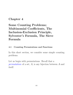 Multinomial Coefficients, The Inclusion