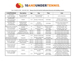 Note: SUMMER SERIES - ABQ AREA ONLY