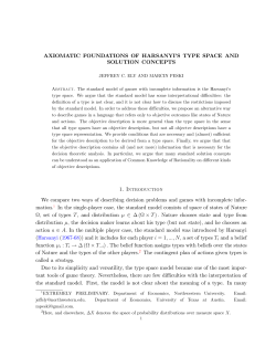 Axiomatic foundations of Harsanyi"s type spaces