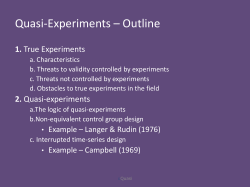 Quasi-experiments