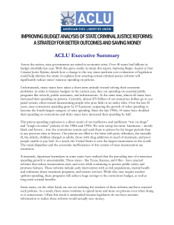 IMPROVING BUDGET ANALYSIS OF STATE CRIMINAL JUSTICE