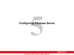 Configuring Essbase Server