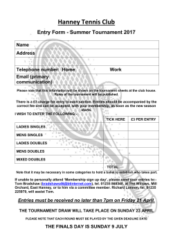 summer tournament entry form 2000