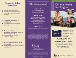 On the Move in Oregon - Oregon DHS Applications home