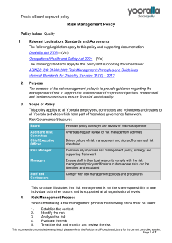 Risk Management Policy