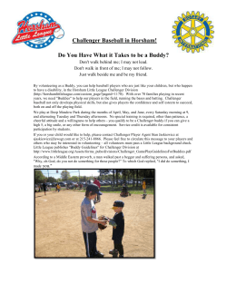 Dear Baseball Players, Parents and Guardians