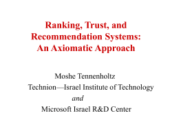Ranking, Trust, and Recommendation Systems