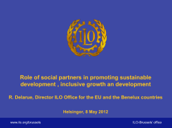 ILO approach to the role of social partners in development