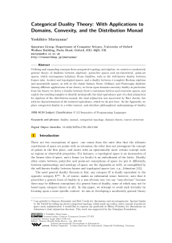 Categorical Duality Theory: With Applications to Domains