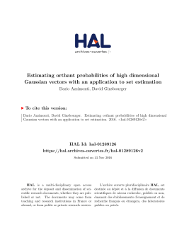 Estimating orthant probabilities of high dimensional Gaussian