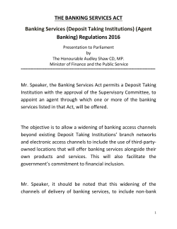 (Agent Banking) Regulations 2016