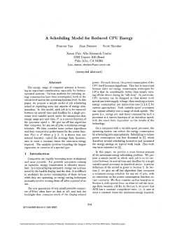 A Scheduling Model for Reduced CPU Energy