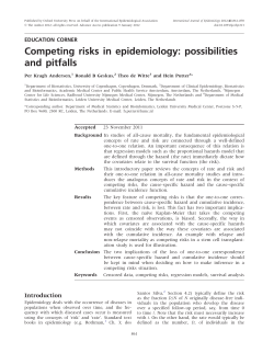 Competing risks in epidemiology: possibilities