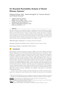 On Bounded Reachability Analysis of Shared Memory