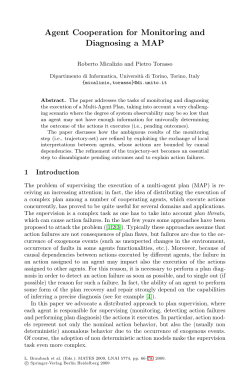 Agent Cooperation for Monitoring and Diagnosing a MAP
