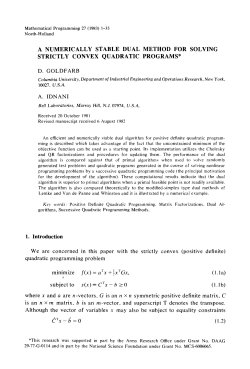 A numerically stable dual method for solving strictly