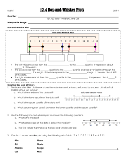 12.4 Box-and-Whisker Plots