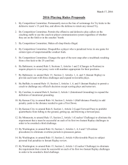2016 Playing Rules Proposals