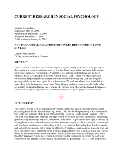 current research in social psychology