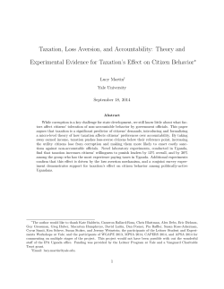 Taxation, Loss Aversion, and Accountability: Theory