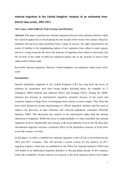 Internal migration in the United Kingdom