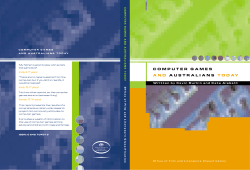 1999—Computer Games and Australians today
