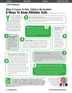 8 Ways To Keep Athletes Safe - National Council of Youth Sports