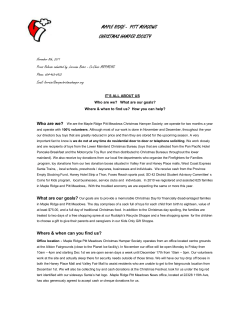 press release - Maple Ridge - Pitt Meadows Christmas Hamper