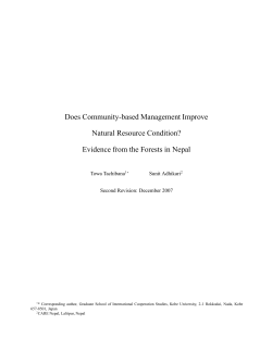 Evidence from the Forests in Nepal