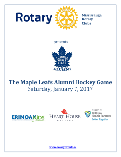 Mississauga - Maple Leafs Alumni Hockey Game