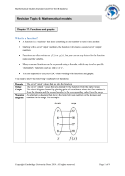 Quadratic functions and their graphs
