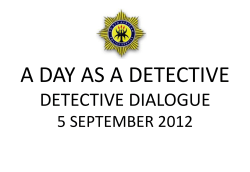 FCS Detectives (SAPS members ) Support Staff