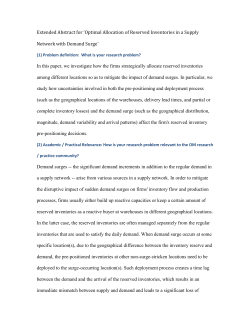 Extended Abstract for `Optimal Allocation of Reserved Inventories in