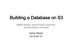 Building a Database on S3