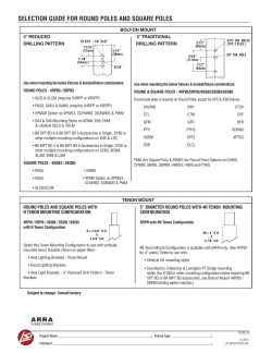 selection guide for round poles and square poles